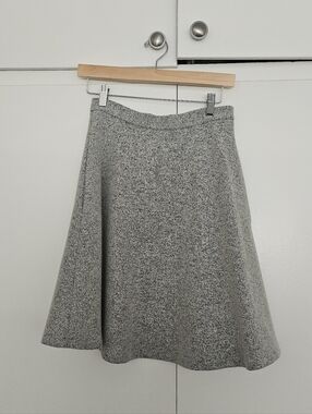Theory wool grey A line skirt